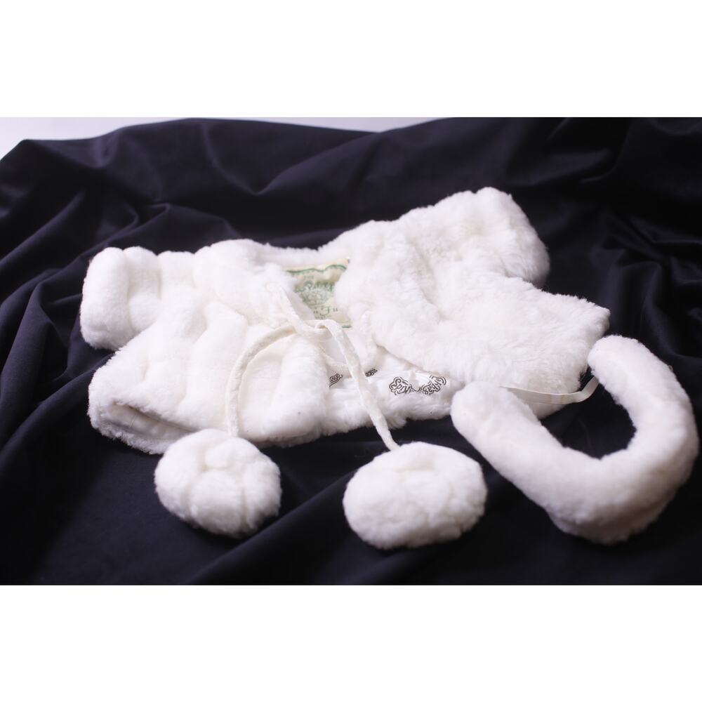 1980s, Cabbage Patch Kids, Fun Fur, White Coat, Doll Clothing, ~ 250811-WH 484